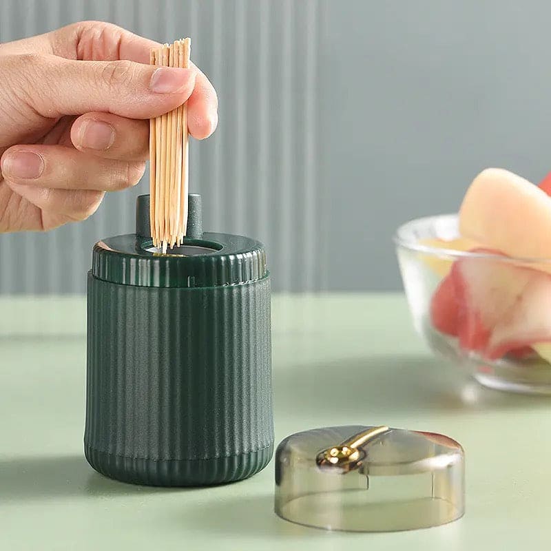 Automatic Toothpick Holder - Toothpick Box Dispenser - Portable Pop Up Toothpick Box