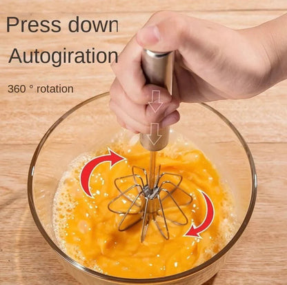 Semi Automatic Egg Beater Whiskers Hand Push Mixer
