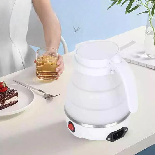 Compact Electric Travel Kettle – Foldable Silicone Bod