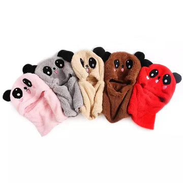 Kids Bear Winter Cap - Premium Quality Winter Cute Children Cartoon Scarf Hats - Hooded Scarf Caps