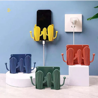 Set of 3 Cactus Shape Wall Mounted Mobile Holder