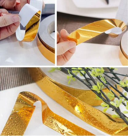 Golden Decorative Tape - Ceramic Tile Gap Tape (1cm x 50m)