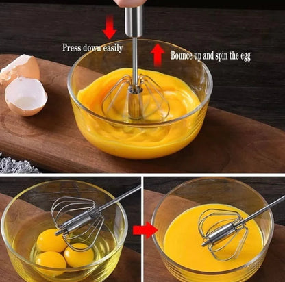 Semi Automatic Egg Beater Whiskers Hand Push Mixer
