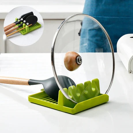 Kitchen Utensil And Pot Lid Holder - Plastic Spoon Rack