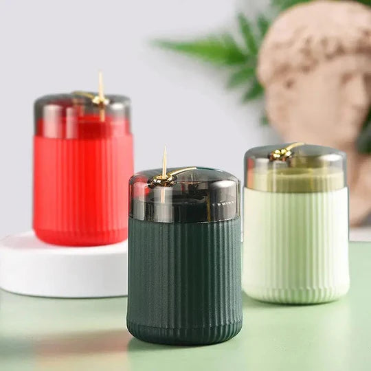 Automatic Toothpick Holder - Toothpick Box Dispenser - Portable Pop Up Toothpick Box