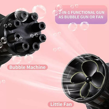 8 Hole Massive Bubble Gun - Electric Gatling Bubble Machine