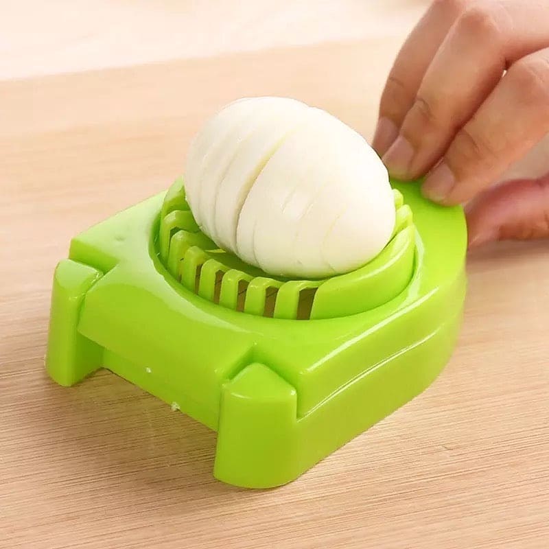Multipurpose Plastic Egg Slicer Cutter - Slicer Egg Tool - Boiled Egg Slicer