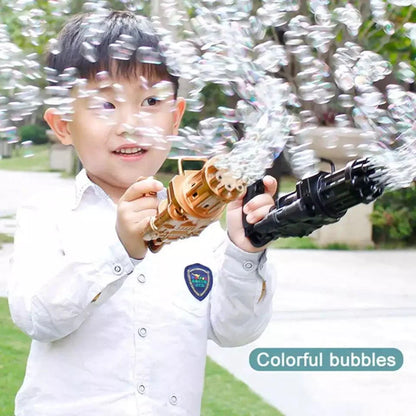 8 Hole Massive Bubble Gun - Electric Gatling Bubble Machine