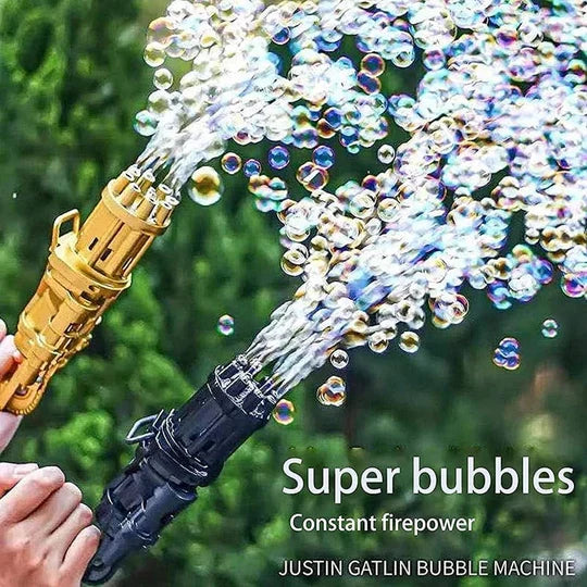 8 Hole Massive Bubble Gun - Electric Gatling Bubble Machine