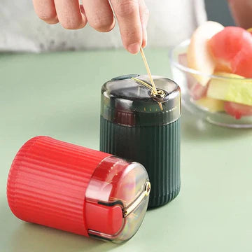 Automatic Toothpick Holder - Toothpick Box Dispenser - Portable Pop Up Toothpick Box