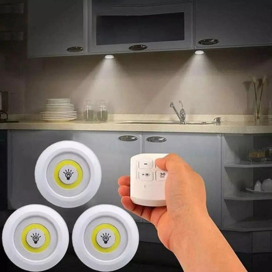 Set Of 3 Wireless Remote Control Night Light