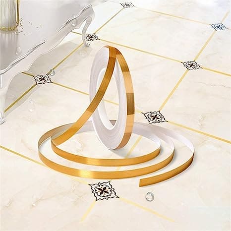 Golden Decorative Tape - Ceramic Tile Gap Tape (1cm x 50m)
